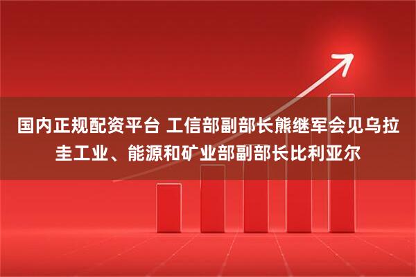 国内正规配资平台 工信部副部长熊继军会见乌拉圭工业、能源和矿业部副部长比利亚尔
