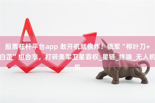 股票杠杆平台app 敢开机就挨炸！俄军“柳叶刀+白芷”组合拳，打碎美军卫星霸权_星链_终端_无人机